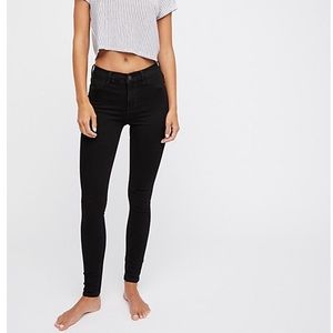 Free People Super Skinny Stretch Black Jeans